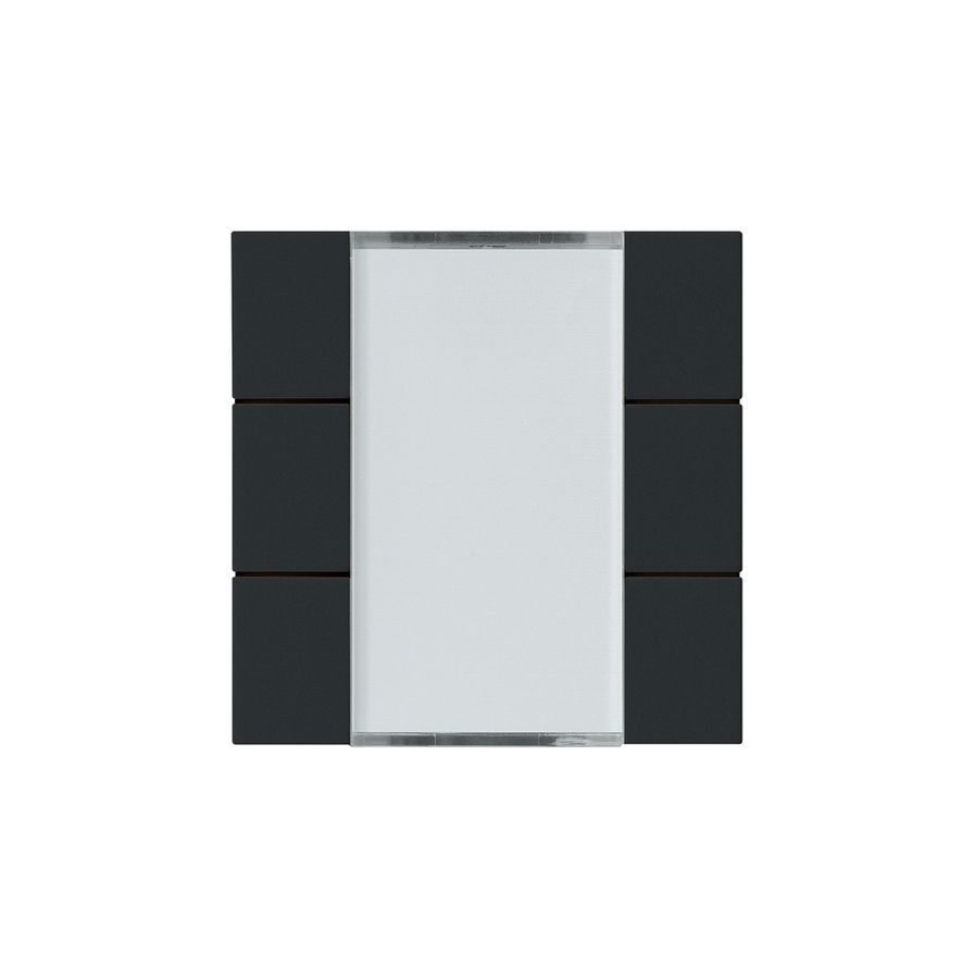 Frontset Hager kallysto 6×KNX systemlink/easylink schwarz