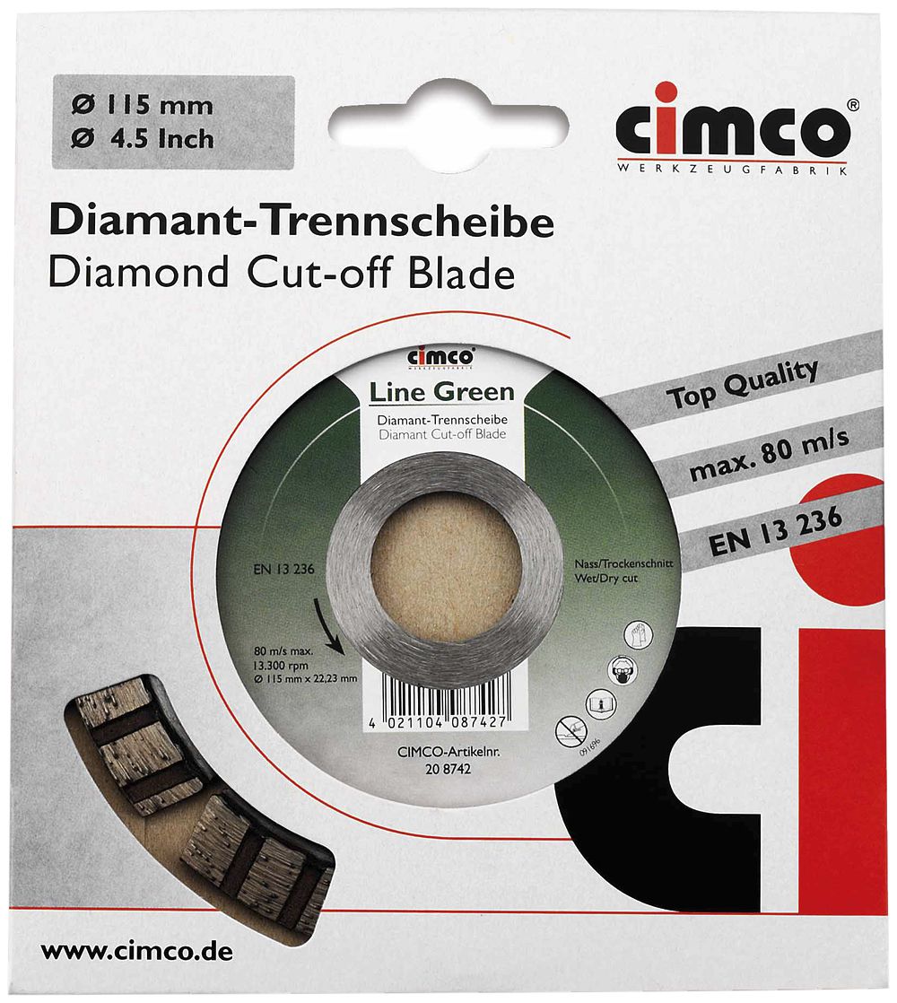 Diamant-Trennscheibe CIMCO Line Green Ø150mm