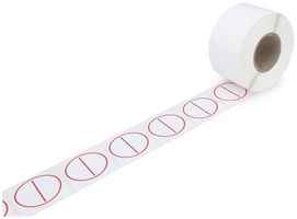 Etikettenrolle WAGO Ø40mm weiss/rot 750 Stk./Rolle, unbedruckt, I