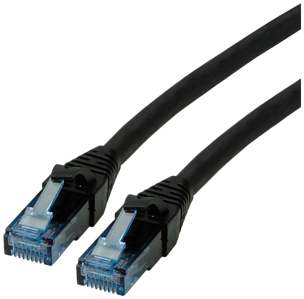 Câble patch RJ45 ROLINE cat.6A U/UTP AWG26 LSZH noir 10m