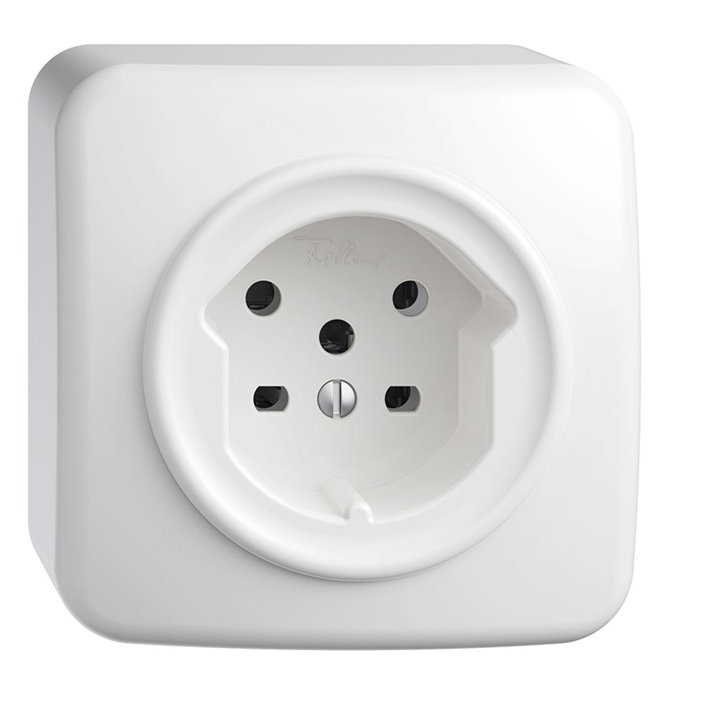 AP-Steckdose STANDARDdue T15 weiss mit Steckklemmen