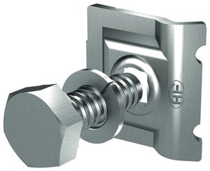 Plaque de serrage Flury FE 85 acier inoxydable A4, Ø 6…8mm, M10×25mm