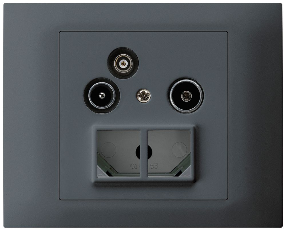 EB-Antennendose TV-R-Daten HMS kallysto 19dB anthrazit