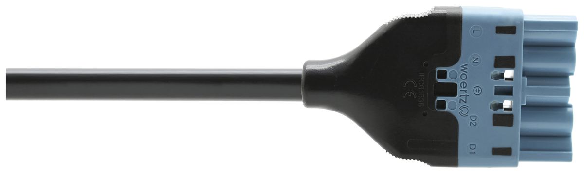 Anschlussleitung Woertz 49345/C2 5×1.5mm² 250V 16A 4m bl Stecker-frei Cca