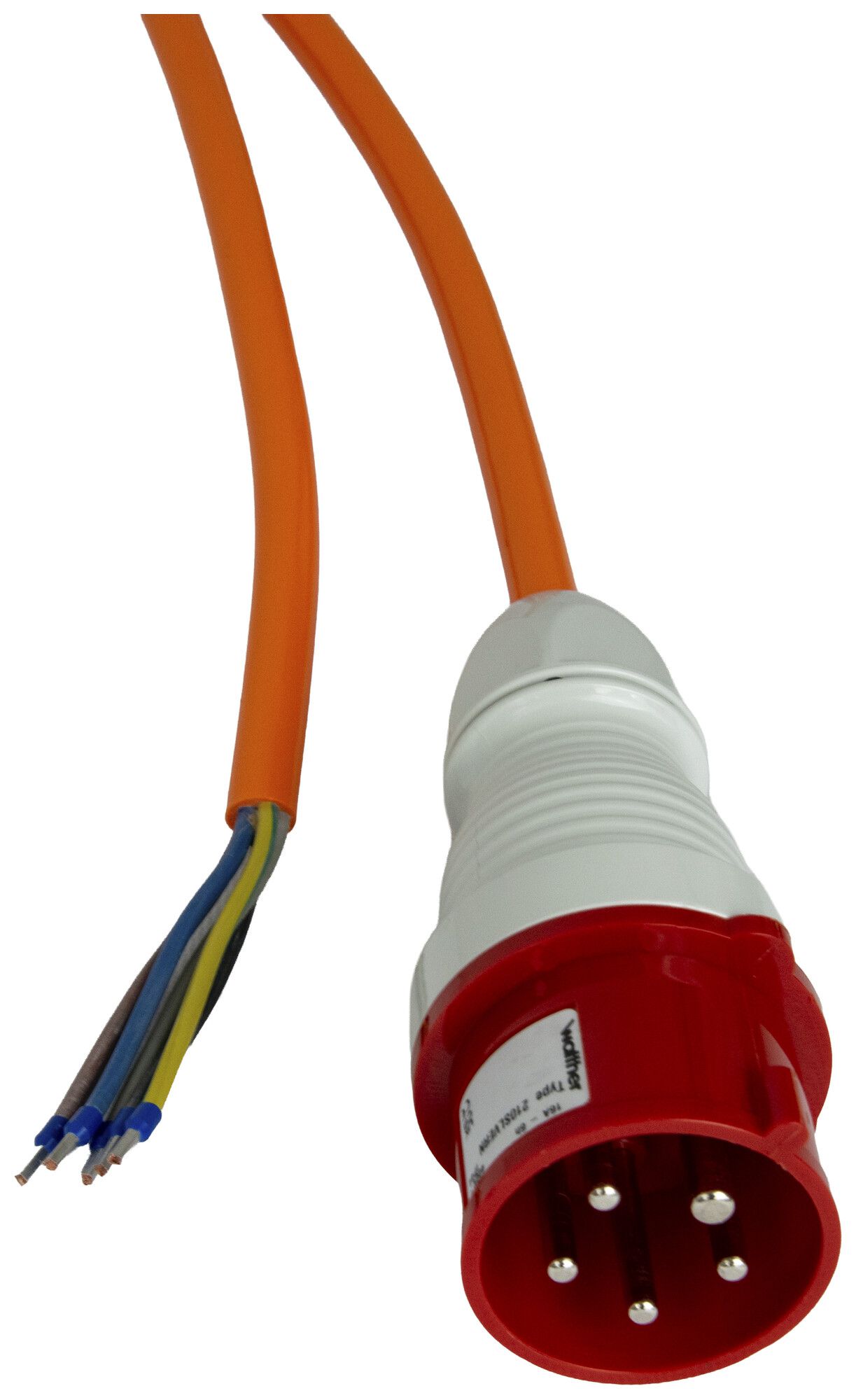 Anschlusskabel DEM PUR 16A 400V 5×2.5mm² CEE-Stecker 2m or
