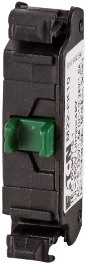 Élément de contact Eaton Flat Rear 1F fixation frontale raccordement à ressort