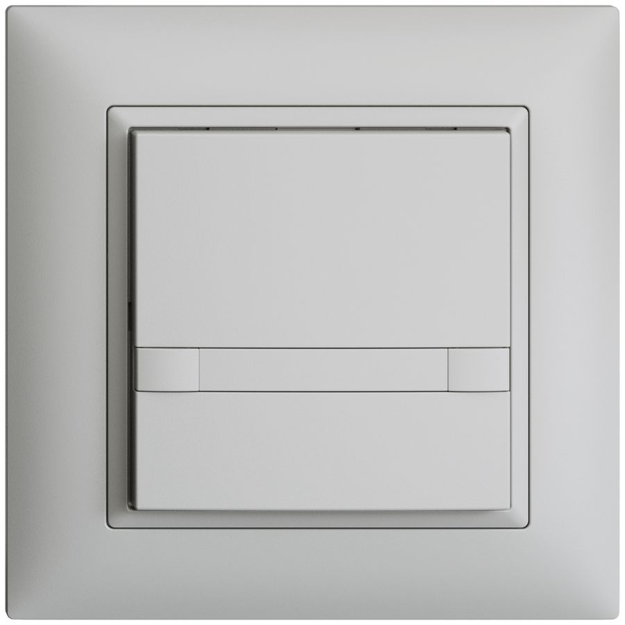 Poussoir ENC KNX 1× EDIZIOdue colore gris clair RGB sans LED avec insert papier