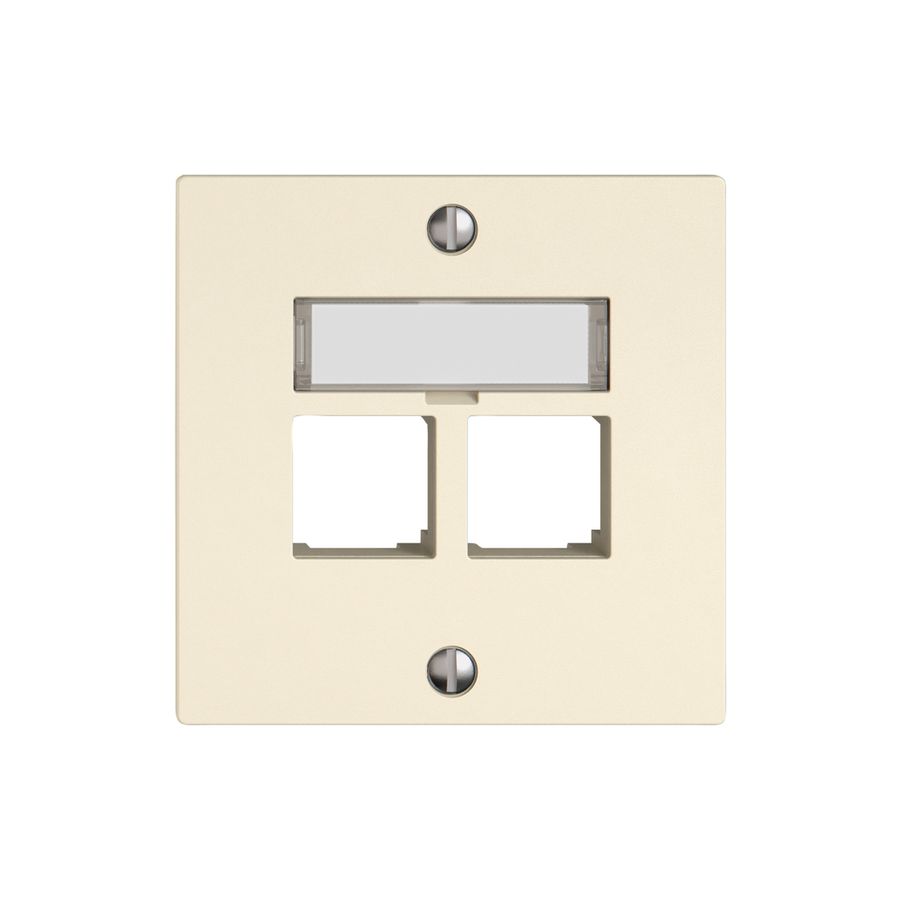Montageset EDIZIO.liv EASYNET S-One SNAPFIX® gerade 2×RJ45 cr