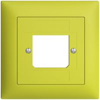 Kit frontal EDIZIOdue lemon 88×88mm 1×TT 3×RJ