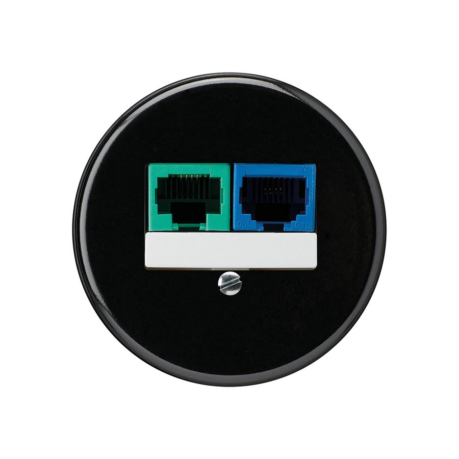 Einsatz zu UP-Dose DSL basico 2×RJ45 schwarz