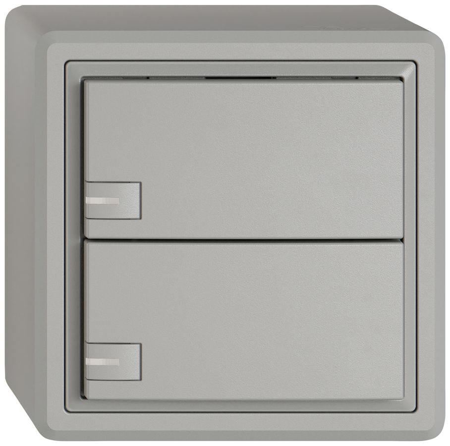 Pulsante KNX RGB AP EDIZIO.liv SNAPFIX® sensore temp.RGB-LED 2× com.1T grc