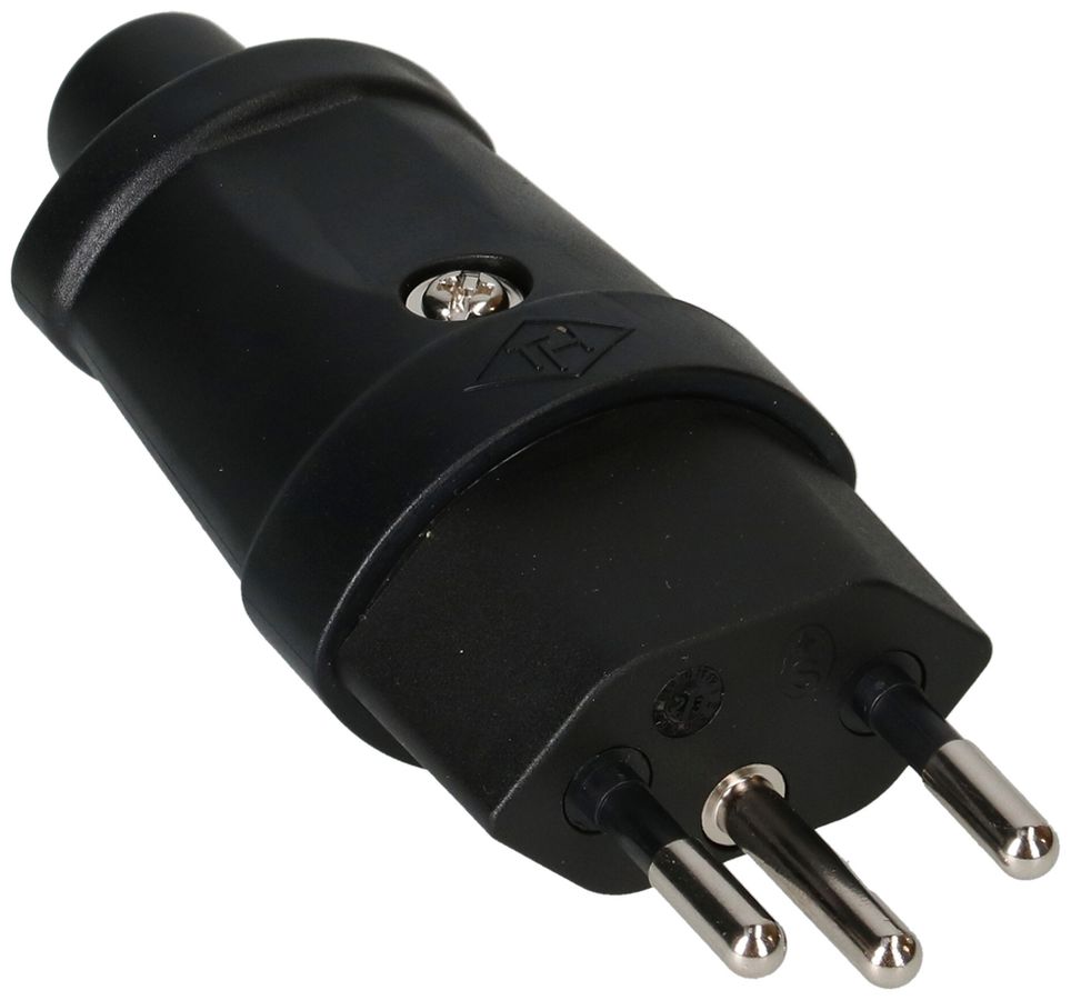 Stecker Typ 12 MAX HAURI TH strong 10A 230V PVC/PA Ø6…10mm IP20 sz