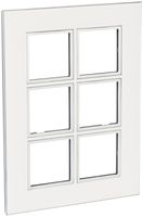 Abdeckrahmen ATO 2×3 Modul Glas-weiss, mit Zierrahmen