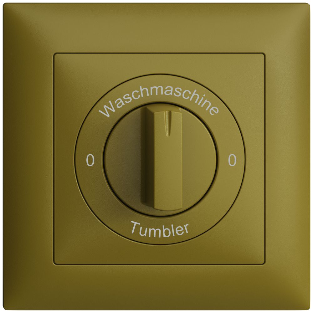 Frontset 0-Waschmaschine-0-Tumbler EDIZIOdue 88×88mm olive