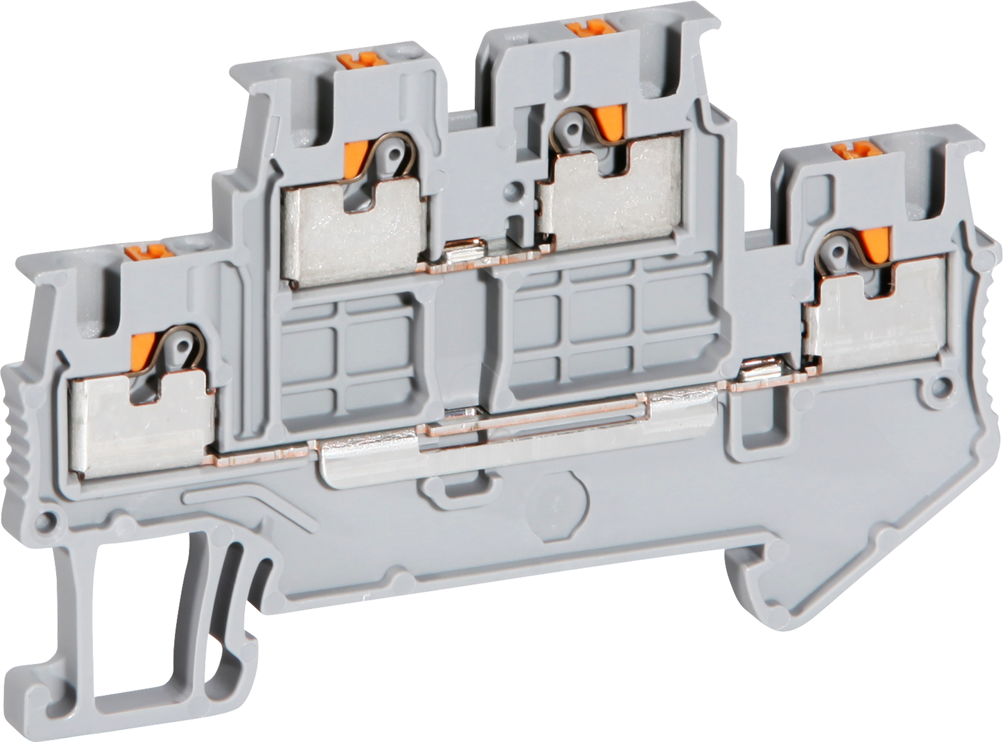 Borne de jonction 2 étages CLIPLINE 0.14…1.5mm² gris