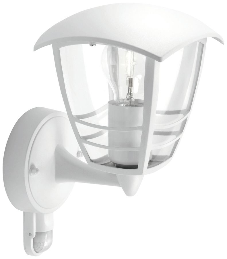 Applique à bras Creek en haut PIR 60W E27 IP44 blanc