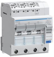 FI/LS-Schalter Hager RCBO QC 3P+N 400V Char.B 16A 0.03A Typ A 6kA 4TE