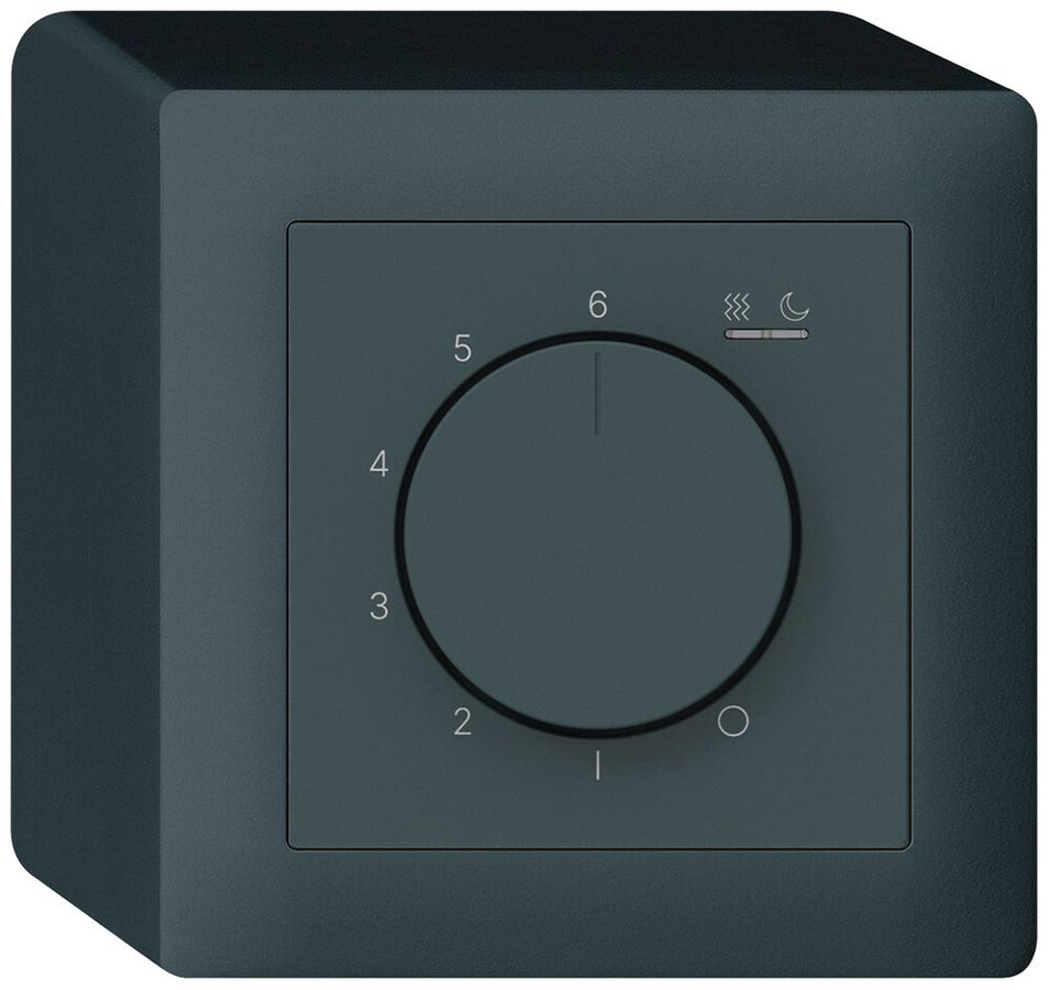 AP-Raumthermostat kallysto An/Aus 230VAC 4A 88×88mm anthrazit