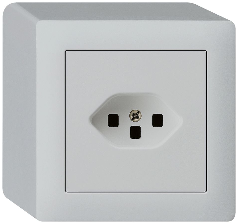 AP-Steckdose kallysto T23 hellgrau mit Steckklemmen