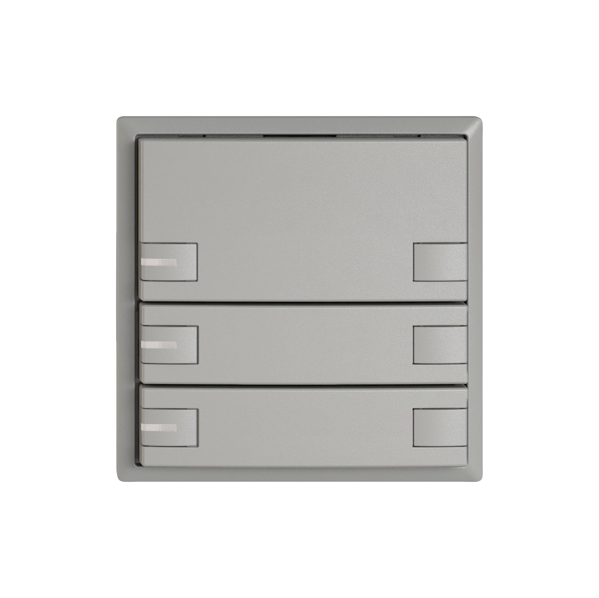 Pulsante universale EDIZIO.liv UNI SNAPFIX® 12…48V c.LED blu 3× com.2T grc