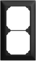 Abdeckrahmen EDIZIOdue 1×2 schwarz