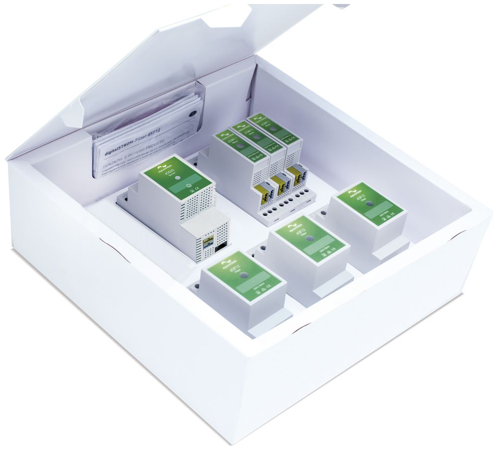 Kit de base digitalSTROM dS-BP200: 3×dSF20, 3×dSM12, 1×dSS20