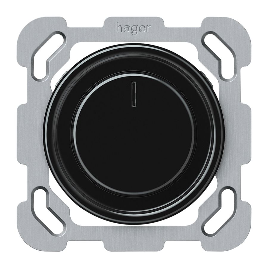 UP-Drehdimmer Uni-LED origin 230V 20…400VA/W 77×77mm schwarz