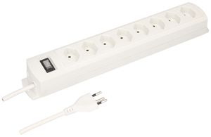 Steckdosenleiste MH 8×T13 Prime-Line Td 3×1mm² 5m weiss Schalter