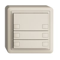 AP-KNX-Taster RGB EDUE, 250mW, o.LED, 3×Taste, 2×Tastenbelegung, crema