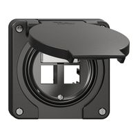 Montageset Feller freenet N.CO, für gerade Steckrichtung, zweifach, schwarz