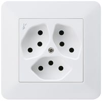 UP-Steckdose kallysto.trend 3×T13/1 weiss mit Kinderschutz