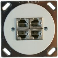 Scatola di raccordo INS JK 4×RJ45 separato, bianco