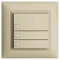 UP-KNX-Taster RGB EDUE FMI, 250mW, m.RGB-LED, 3×Taste, 1×Tastenb., van