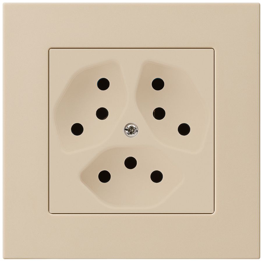 UP-Steckdose kallysto.pro 3×T13 beige