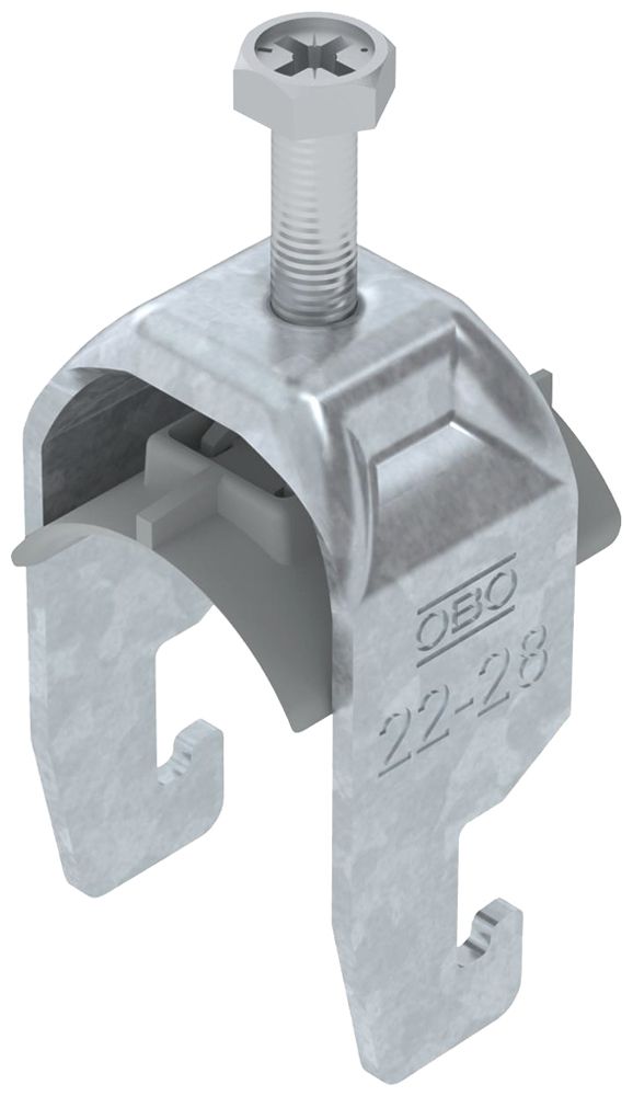 Fixation rapide BET 2056 pied à U mat.synthétique 22…28mm 1×câble acier Zn-ch-im