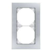 Abdeckrahmen EDIZIOdue prestige 2×1 chromstahl poliert