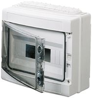 AP-Kleinverteiler Gewiss 40 CDE 1-reihig 12TE Tür IP65 260×298×140mm