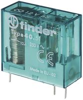 Relais commutation Finder 40, 1C 10A/12VUC AgNi 5mm RT II