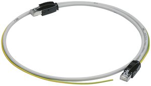 Modbus-Leitung Hager HTG471H 1m mit RJ45-RJ45 und Erdanschlusskabel