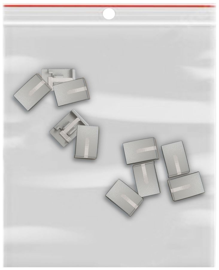 Elemento laterale EDIZIO.liv SNAPFIX® p.KNX UNI&zeptrion 10 pezzi con LED grc