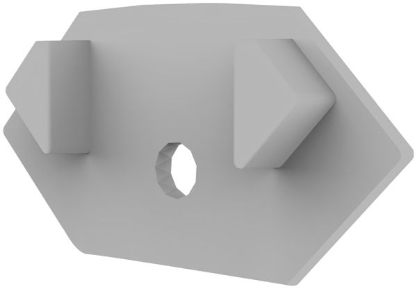 Terminale DOTLUX per profilo d'angolo p.costruzione a secco 5295, grigio, p.cavo