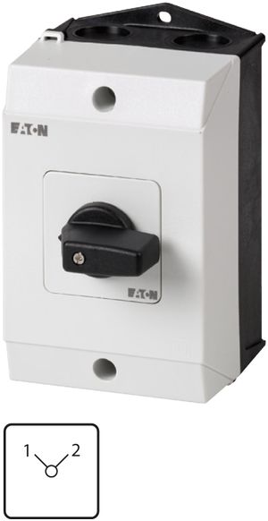 Commutatore AP Eaton T0-3-8222/I1, 20A/690V 3L, 90° rastend, "1-2"