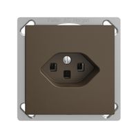 Prise INC EDIZIOdue T23 16A coffee, avec bornes enf.