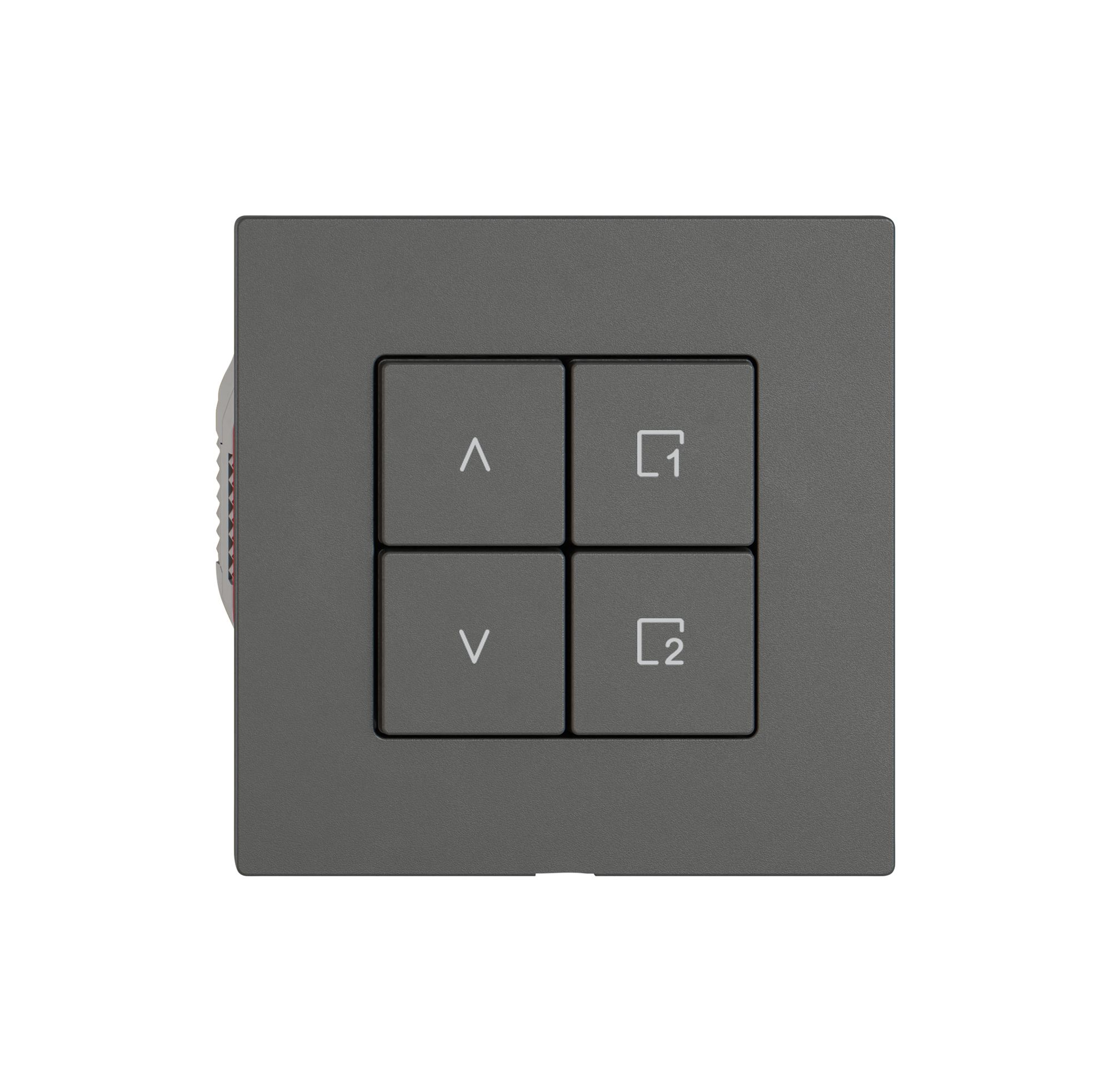 Interrupteur stores EDIZIO.liv Wiser SNAPFIX® 1 scène 4 touches WLAN grf