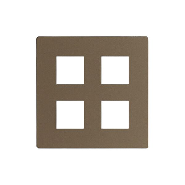 Frontplatte EDIZIOdue elegance für 4×Taster hazel