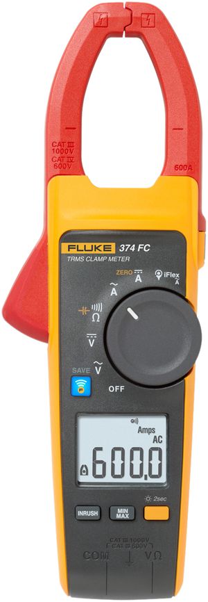 Stromzange Fluke TRMS 374FC AC/DC Wifi BT4.0