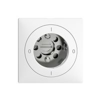 Drehschalter EDIZIOdue 0/1L weiss, für Sicherheitsschloss, ohne Zylinder