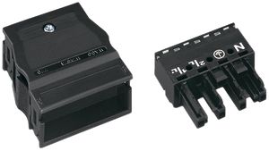 Boccola WINSTA MIDI 4L con serra-cavo per scatola, nero