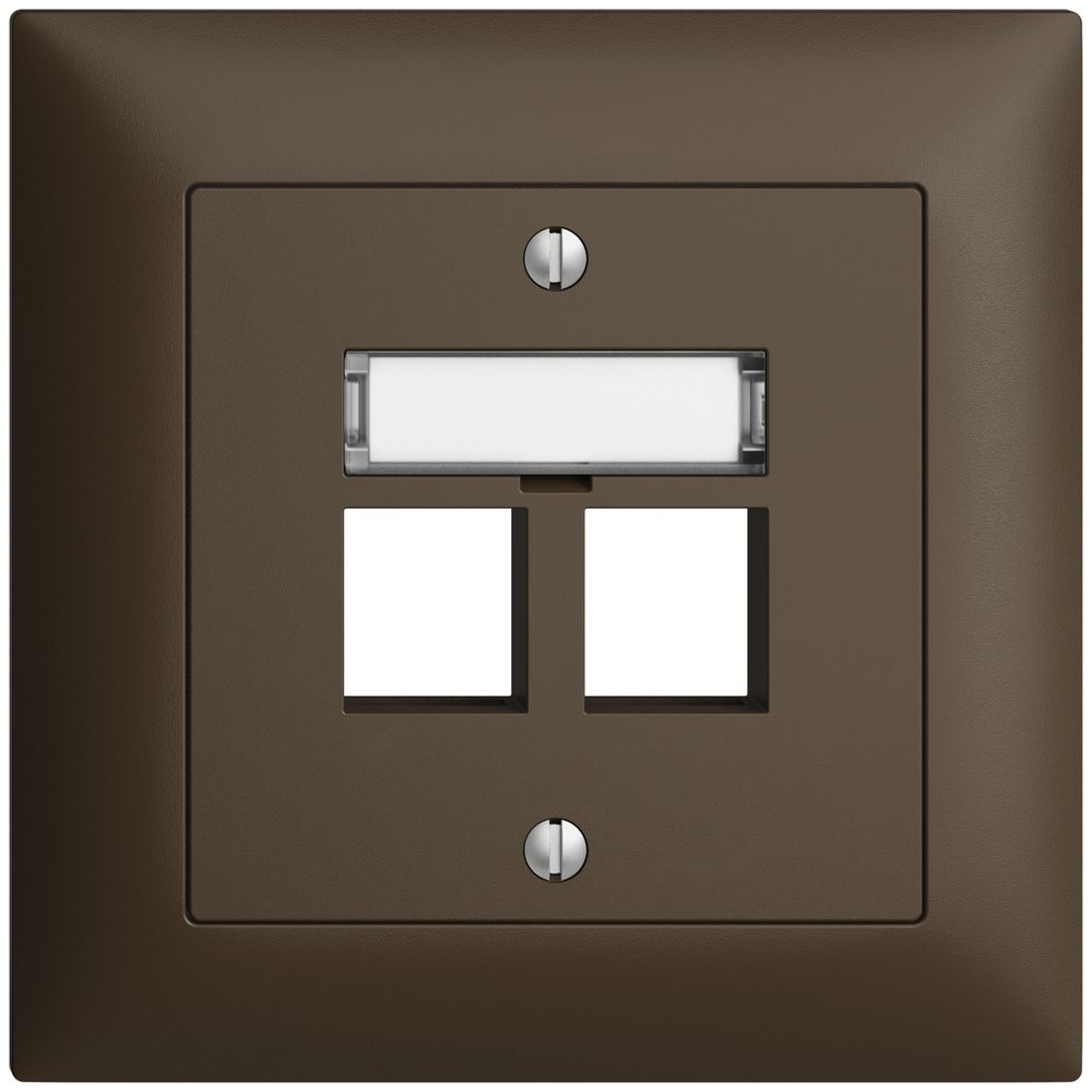 Kit de montage ENC EDIZIOdue FMI, sortie droite, pour 2×Keystone, coffee