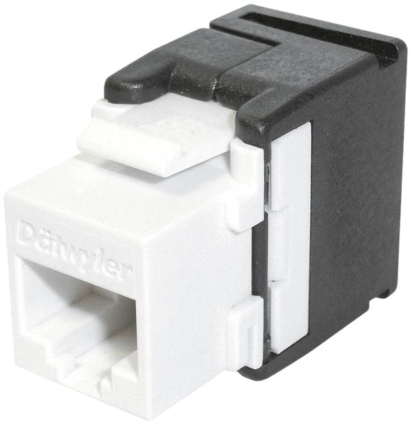 Module RJ45 Dätwyler KU-T 1/8 U cat.6 blanc sans outils